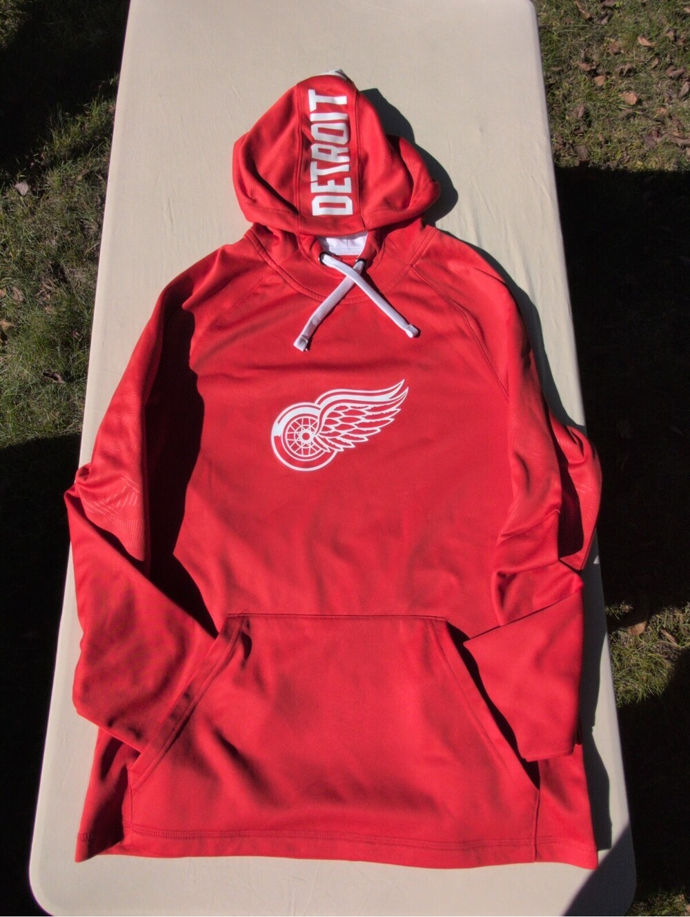 Fanatics Detroit Red Wings Hoodie Mens Medium NHL Hockey Pullover Sweatshirt EUC